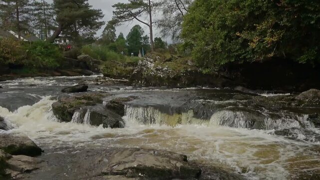 Killin Falls of Dochart, Scotland.