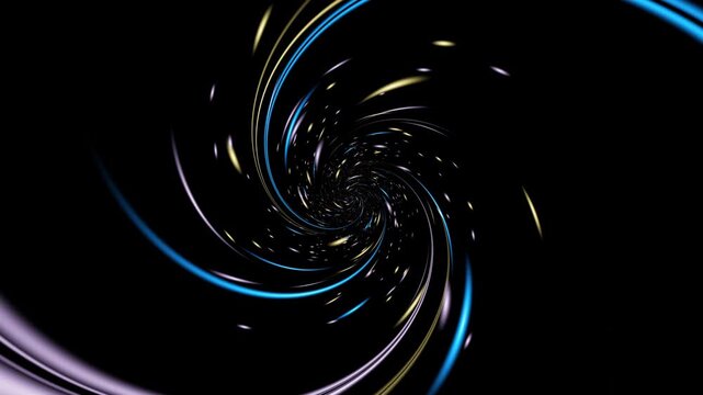 Hyperspace Vortex Tunnel visualization of space travel, showcasing a radiant burst of energy as a craft hurtles through the cosmos