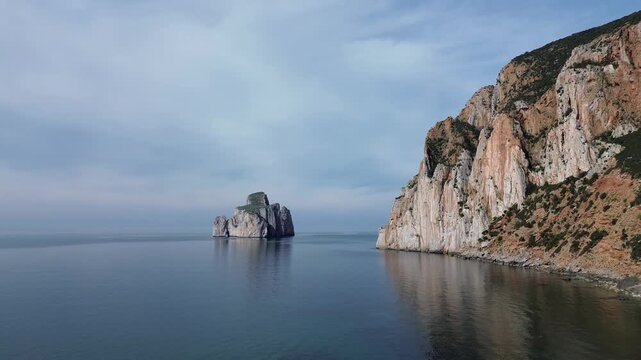 Pan di Zucchero Rising From the Mediterranean Sea Near Masua