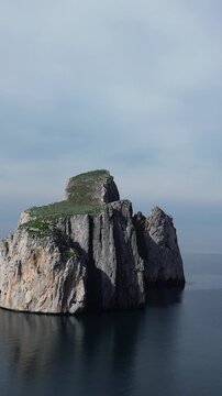 Pan di Zucchero Rising From the Mediterranean Sea Near Masua