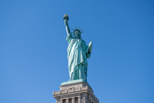 Statue of Liberty New York blue sky