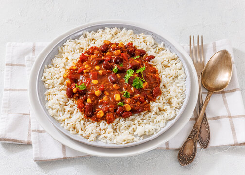 Picadillo Vegetariano con Frijoles on a plate