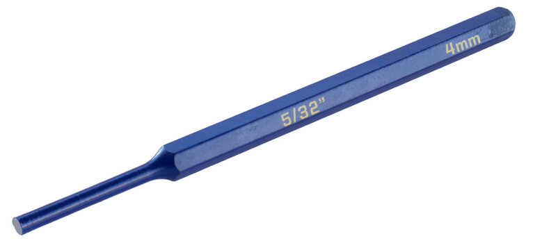 5/32 inch punch work tool that has a blue finish