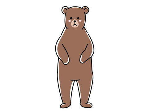 立っているクマ