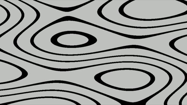 Abstract topographic map contour line background vector pattern monochrome seamless liquid line art texture curve design