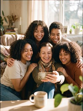 Diverse Friends Taking a Selfie