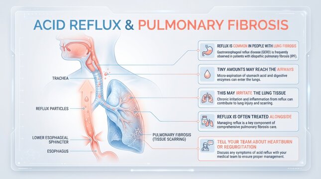 Acid reflux and pulmonary fibrosis