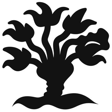 Welwitschia mirabilis silhouette