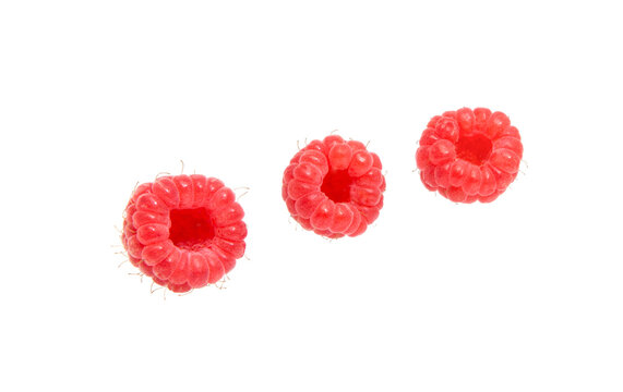 Rasberries isolated on white