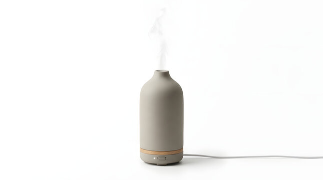 Ceramic aroma diffuser with vapor mist for essential oils and home air humidification