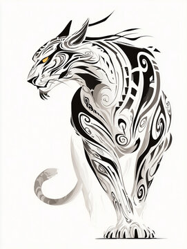 Black and White Alien Tech Tribal Animal Superhero Anime Sci-Fi Cultural Art