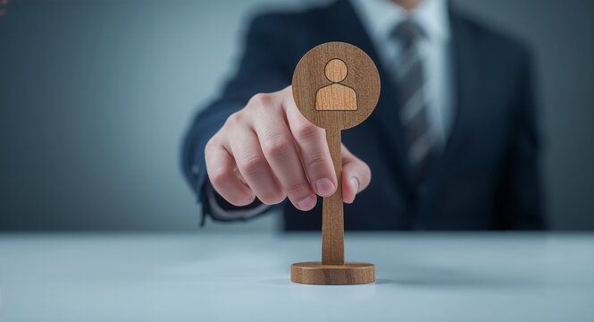 A captivating imagery of a hiring manager selecting a standout candidate from � Business Professional and Corporate Lifestyle Concept for Leadership