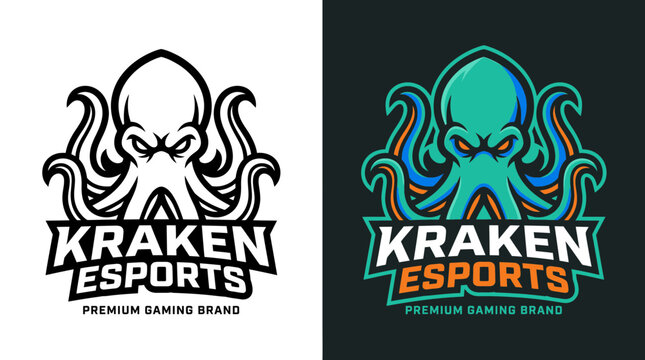 Kraken esports logo with teal tentacles.
