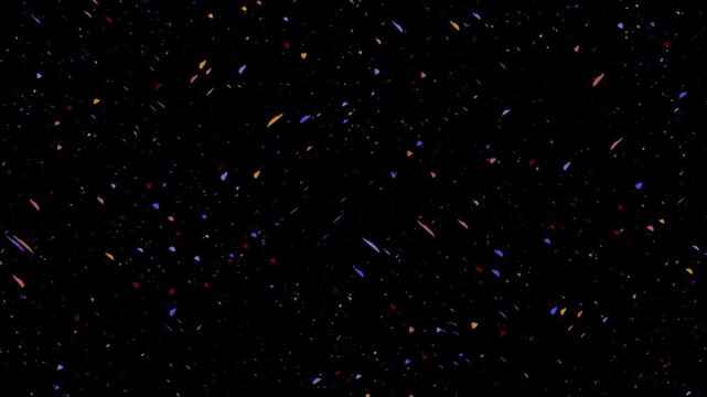 Sparkling Cosmic Dust Particles Floating in Deep Space