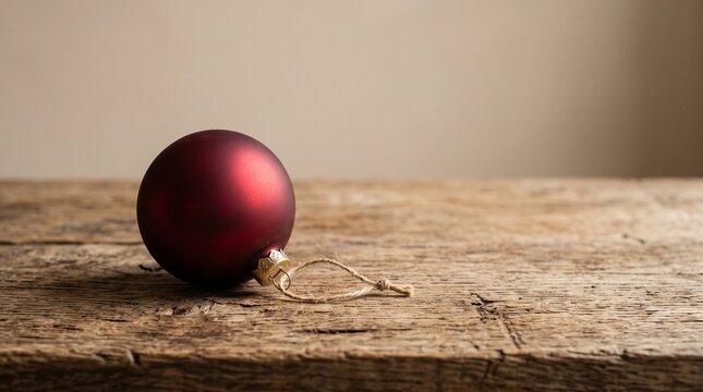 A single red onion rests on a rustic wooden surface in soft light