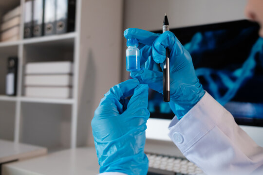Scientist holding sample vial for research and analysis