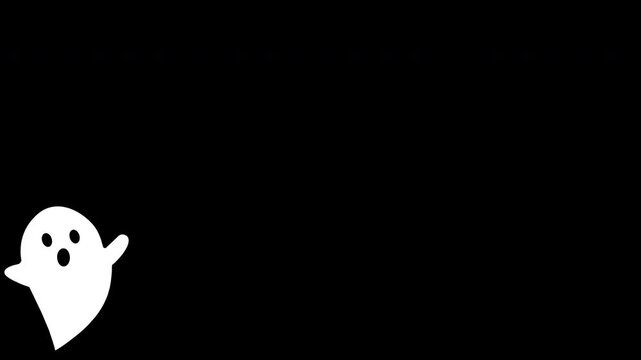 Cute Flying Ghost Animation Pack, 4 Variations, Alpha Channel