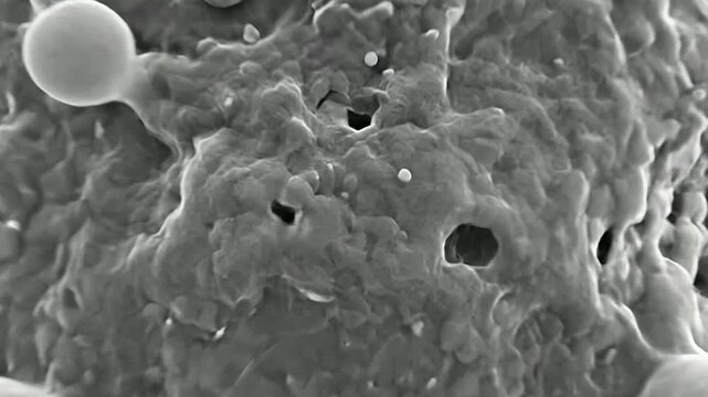 Highly Detailed 3D Model of a Virus Particle with Surface Proteins