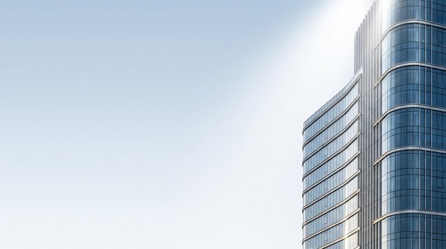 Modern Architecture, Skyscraper, Urban Landscape, Photo, Clear Sky, Aerial View, Minimalist Design