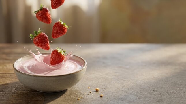 Healthy Dessert, Kitchen Table, Food Photography, Minimalist Style