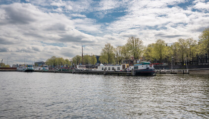 Obraz premium Amsterdam is the capital of the Netherlands, known for its artistic heritage and its elaborate canal system.