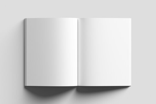 US Letter 8.5x11 White Blank 3D Rendering Mockup
