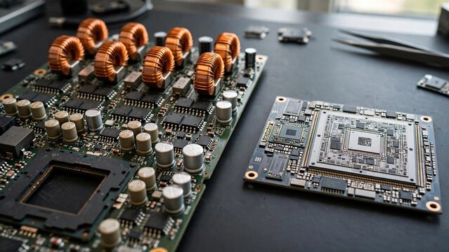 GaN-on-silicon integrated voltage regulator vs discrete VRM, Integrated IVR vs discrete VRM power delivery comparison, GaN power IC integrated voltage regulator vs discrete