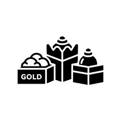Gifts of the Magi for Epiphany Celebration Silhouette Icons