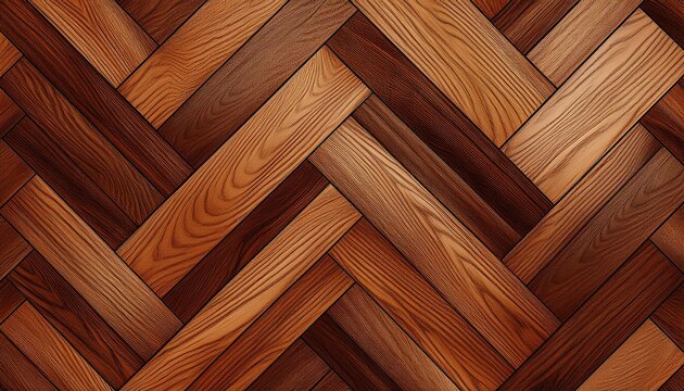 seamless oak wood parquet texture with woven herringbone pattern