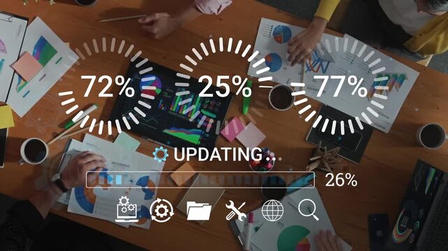 Collaborative Office Meeting with Progress Indicators and Data Analysis in a Modern Workspace Setting. Entropy.