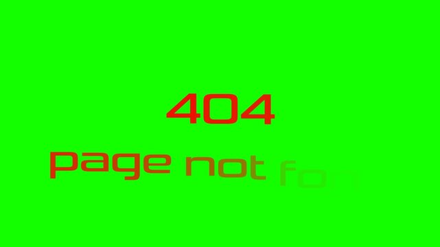 404 error page not found Suitable for website error pages or technology related designs.4k animation with alpha channel on transparent background