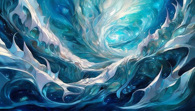 Norn Abstract Glacial Art Inspired By Norse Mythology N Fine Art Print By Brian Divelbiss