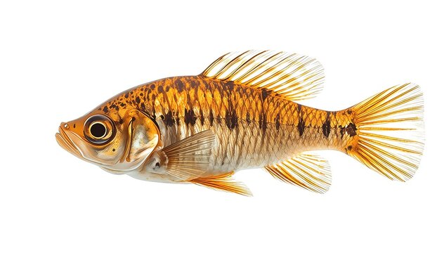 A detailed side view of a corydoras catfish on transparent background