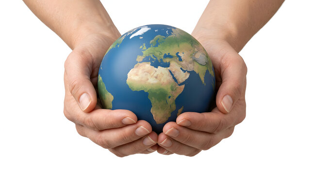 globe in hands