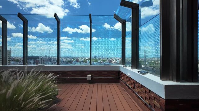 Observation deck view at Mirador Panoramico de la Intendencia, Montevideo, Uruguay