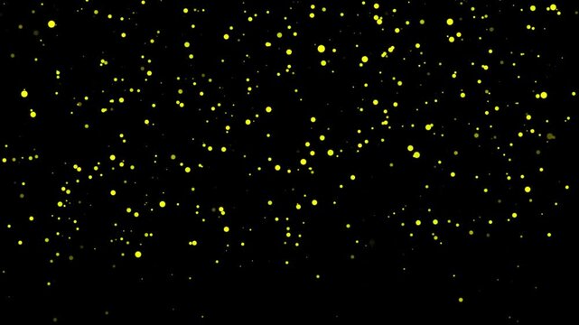 Abstract gold glitter particles background,Golden dust particles falling slowly with sparkling traits and top-down featuring light flare or glare overlay effect above for luxury premium product design