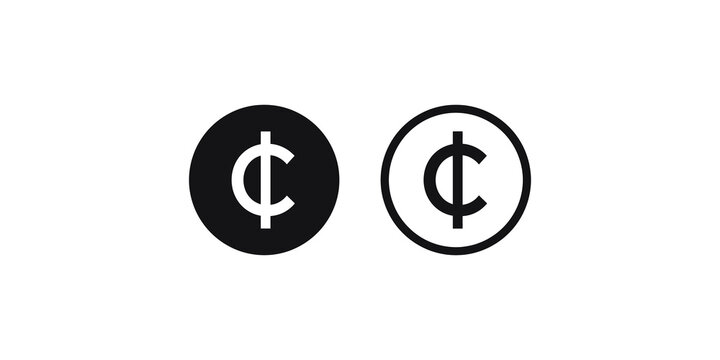 Black and white ghana cedi currency symbol icon for financial transactions and economic representation.