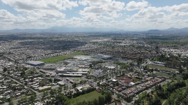 City of Valdivia Chile seen from aerial view drone