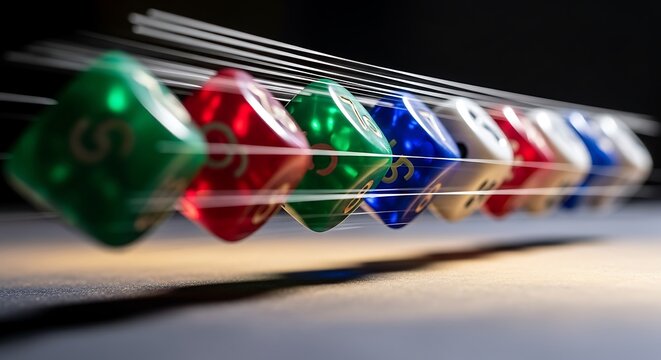 Colorful abstract pattern of flowing ribbons.