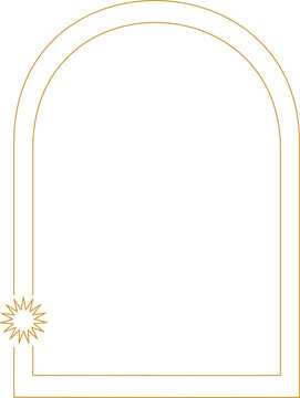 Elegant Gold Arch Frame