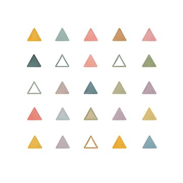 Colorful hand drawn triangles on white background with triangle geometric handdrawn colorful minimalist illustration abstract background creative multicolor decorative