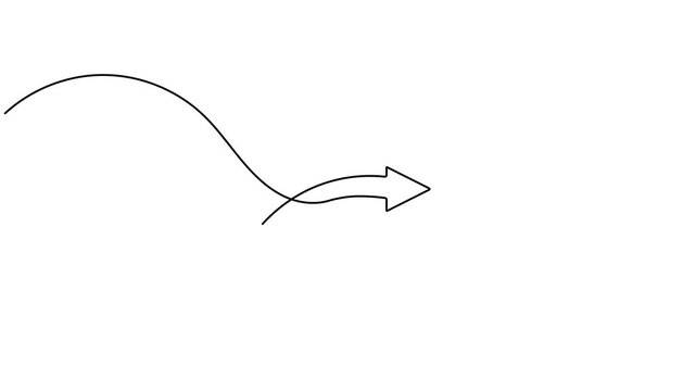 Animated speech bubble with arrow pointing right icon sign continuous one line drawing moving on white background minimalist single art indicator forward message and communication symbol animation