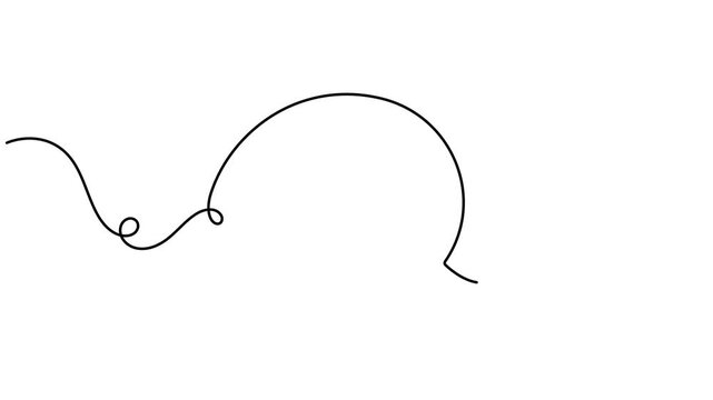 Animated speech bubble with arrow pointing right icon sign continuous one line drawing moving on white background minimalist single art indicator forward message and communication symbol animation