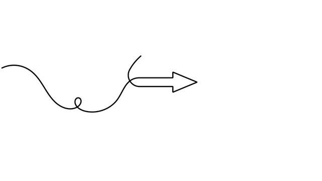 Animated speech bubble with arrow pointing right icon sign continuous one line drawing moving on white background minimalist single art indicator forward message and communication symbol animation