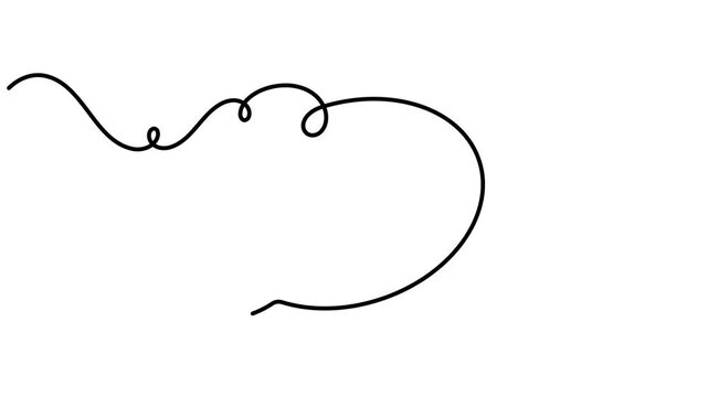 Animated speech bubble with arrow pointing right icon sign continuous one line drawing moving on white background minimalist single art indicator forward message and communication symbol animation