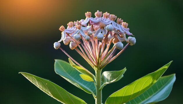Common Milkweed Flowers Budding In The Summertime