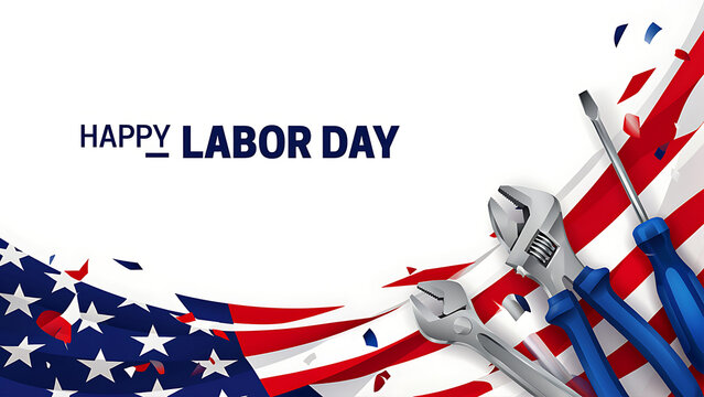Labor Day Wrench Screwdriver Background