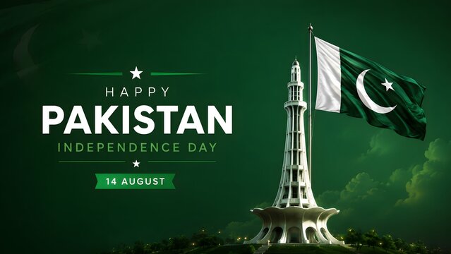 Happy Independence Day Pakistan 14 August National Celebration