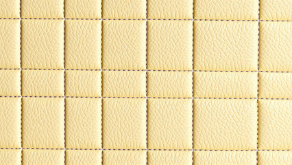 Obraz premium Quilted tan leather upholstery texture