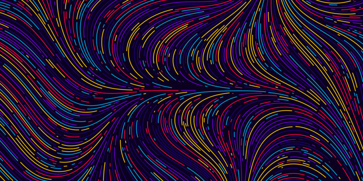 Organic pattern abstract background with neon color lines. Vector background with organic pattern bright vibrant abstract modern trendy design